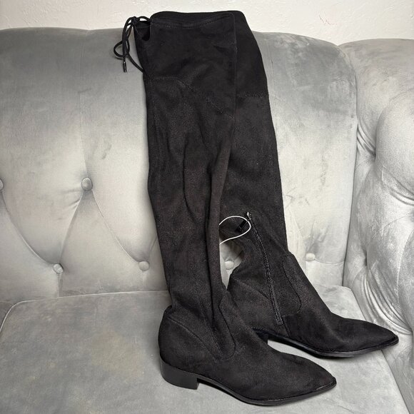 Marc Fisher Black Suede Over-the-Knee Boots – Women’s Size 5.5 - Picture 2 of 9